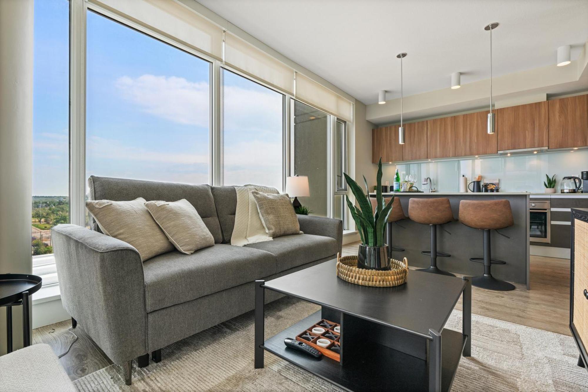 Modern Suite Calgary Downtown 5 Min Walk Stampede Buitenkant foto
