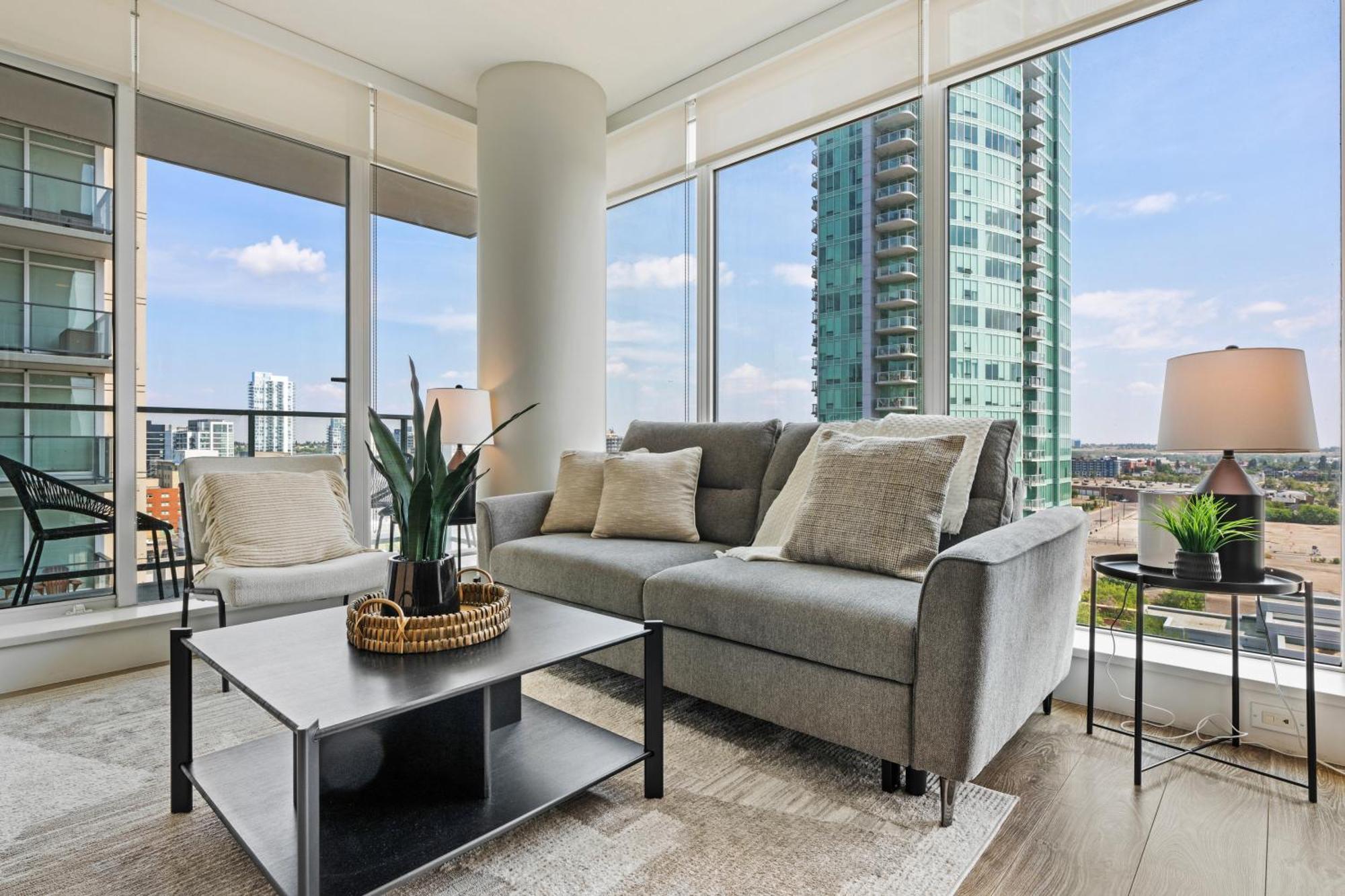 Modern Suite Calgary Downtown 5 Min Walk Stampede Buitenkant foto